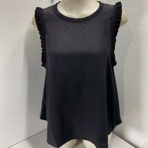 Cinq à Sept Women’s Lenore Silk Sleeveless Blouse – Black – Size XL - Picture 1 of 15